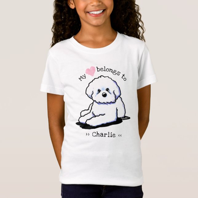 T-shirt Coeur Bichon Frise (Devant)