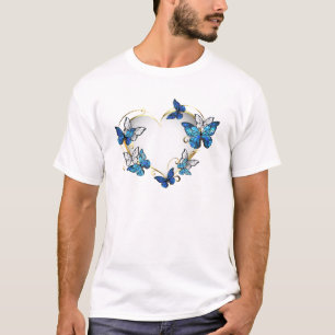 T-shirt Coeur bijoux avec papillons Morpho