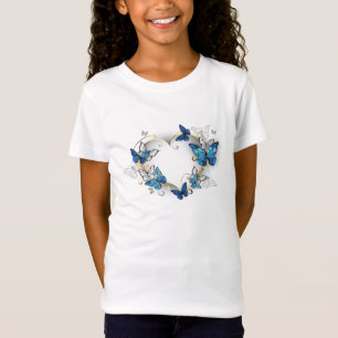 T-Shirt Coeur bijoux avec papillons Morpho