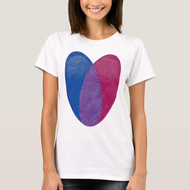 T-shirt Coeur bisexuel (Devant)