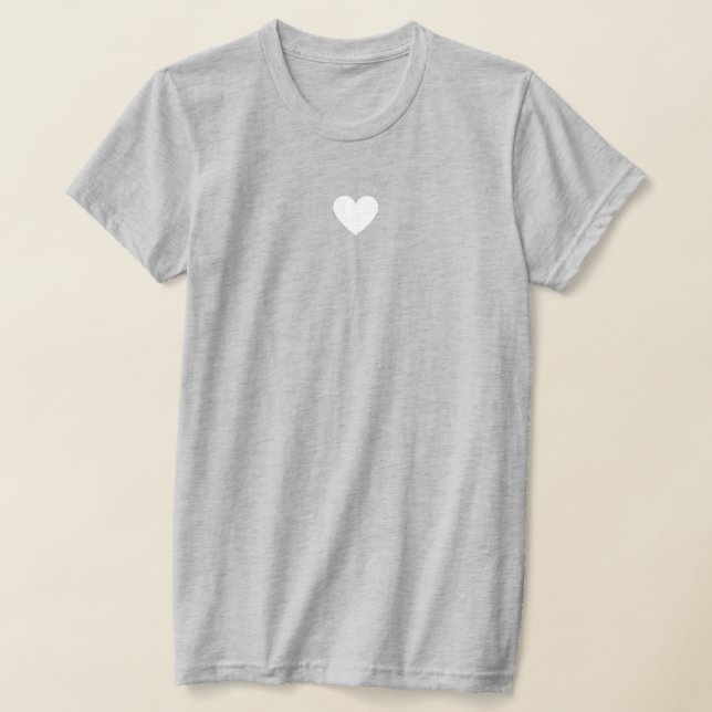 T-shirt Cœur Blanc Simple Moderne (Poser)
