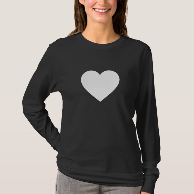 T-shirt Coeur - Blanc sur foncé (Devant)
