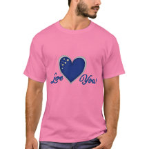 T-shirt Coeur bleu Unisex