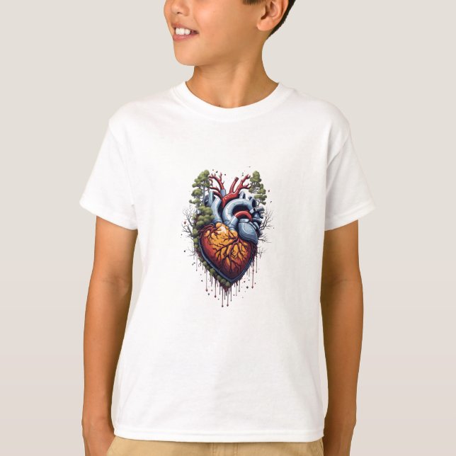 T-shirt Coeur brisé, chemise pour enfants (Devant)