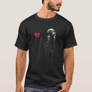 T-shirt Coeur brisé triste solitaire fille Valentine's Day