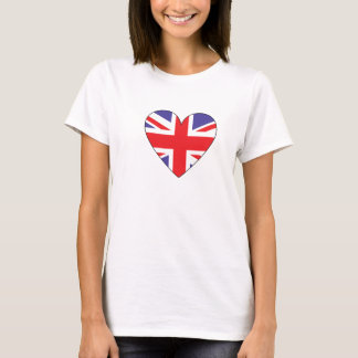 T-shirt Coeur britannique de drapeau