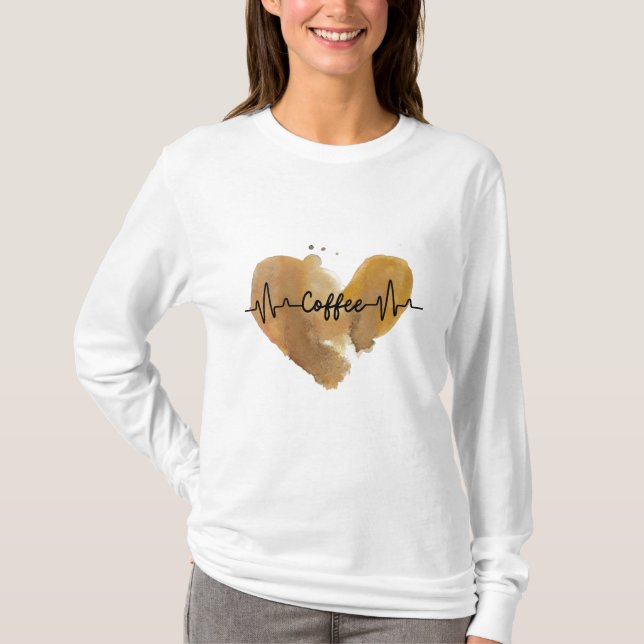 T-shirt Coeur café (Devant)
