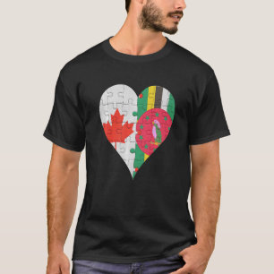 T-shirt Coeur canadien dominicain 1