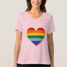T-shirt coeur cartel arc-en-ciel de Valentine