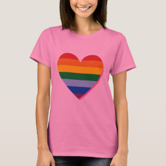 T-shirt coeur cartel arc-en-ciel de Valentine
