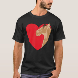 T-shirt Coeur Cheval Tête Equestre Amour équitation Cheval