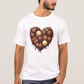T-shirt Coeur chocolat