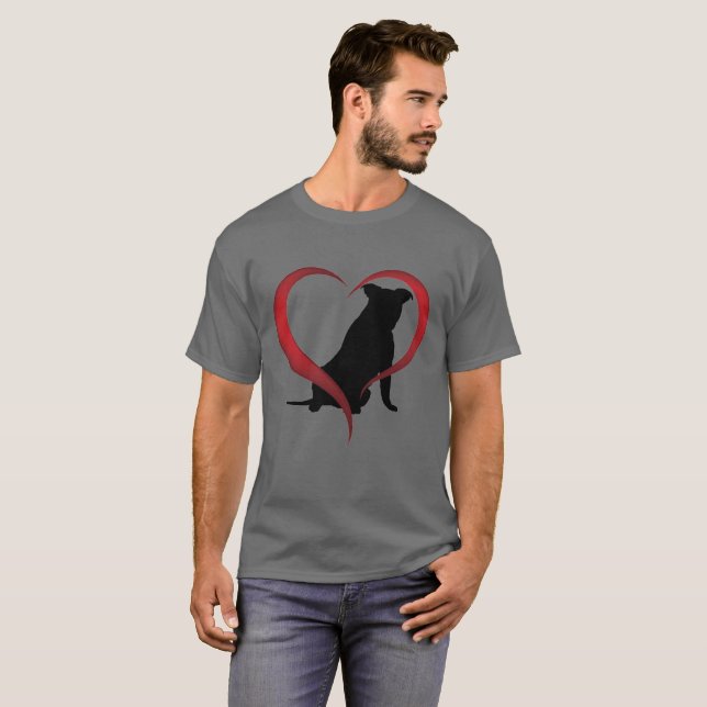 T-shirt Coeur complètement de "Pitties " (Devant entier)