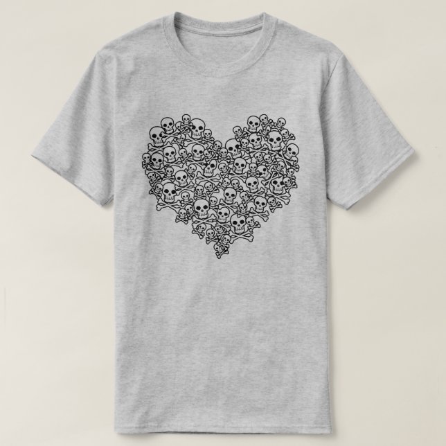 T-shirt Coeur crâne (Design devant)