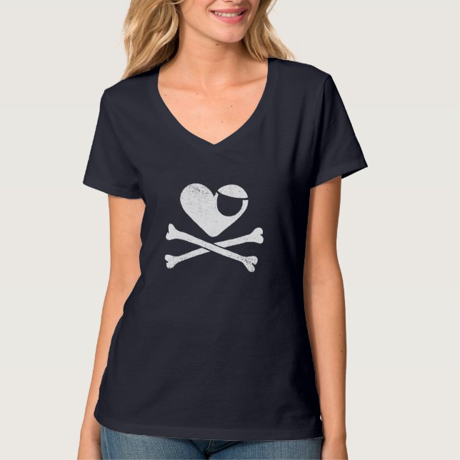 T-shirt Coeur crâne (Devant)
