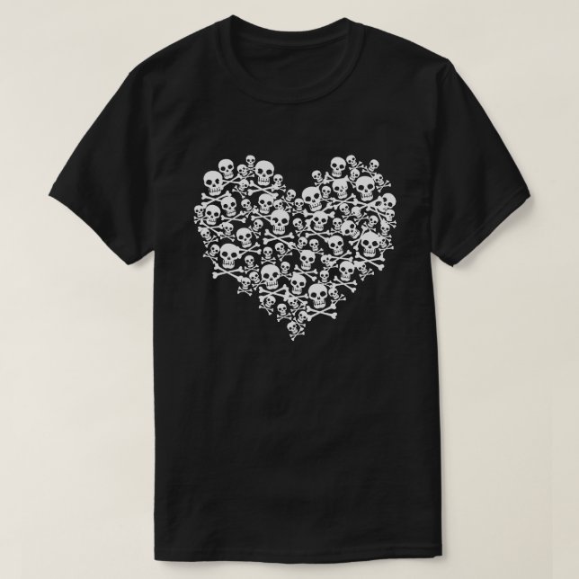 T-shirt Coeur crâne (Design devant)