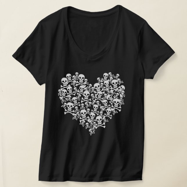 T-shirt Coeur crâne (Poser)