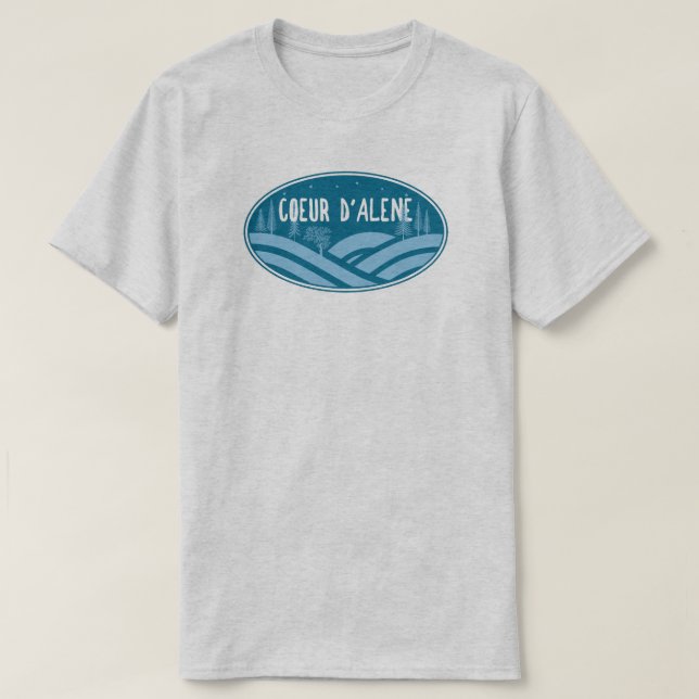 T-shirt Coeur d'Alene Idaho Outdoors (Design devant)