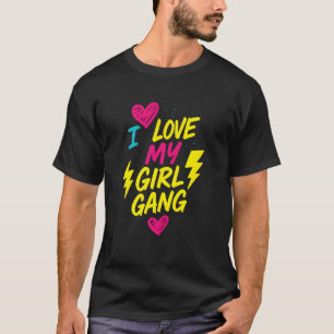 T-shirt Cœur d'amitié J'aime mon gang de filles Mignonnes 