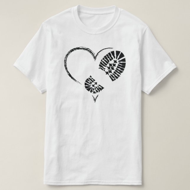 T-shirt coeur d'amorce (Design devant)