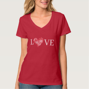 T-shirt Cœur d'amour de flamme rouge