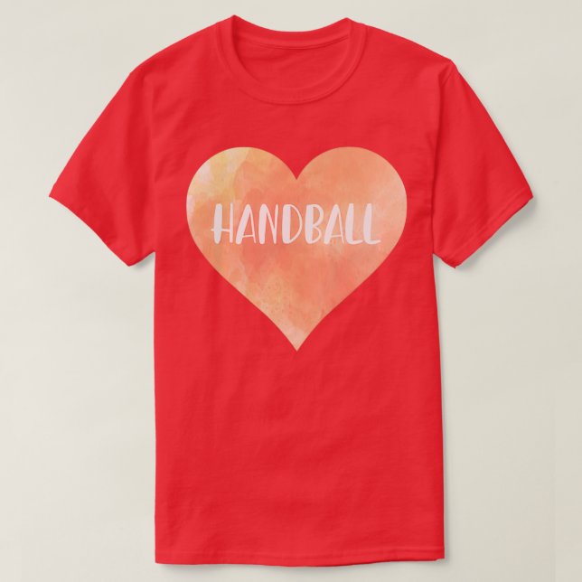 T-shirt Coeur d'amour de handball (Design devant)