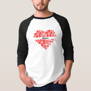 T-shirt coeur d'amour floral