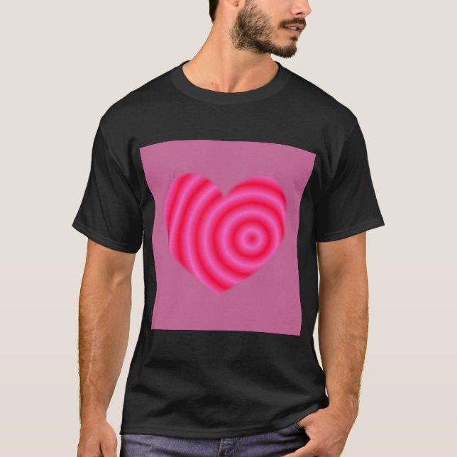 T-shirt Coeur d'amour Heureuse Sainte-Valentin (Devant)