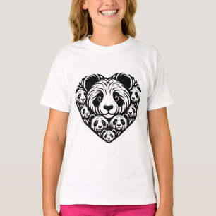 T-shirt Coeur d'amour Panda