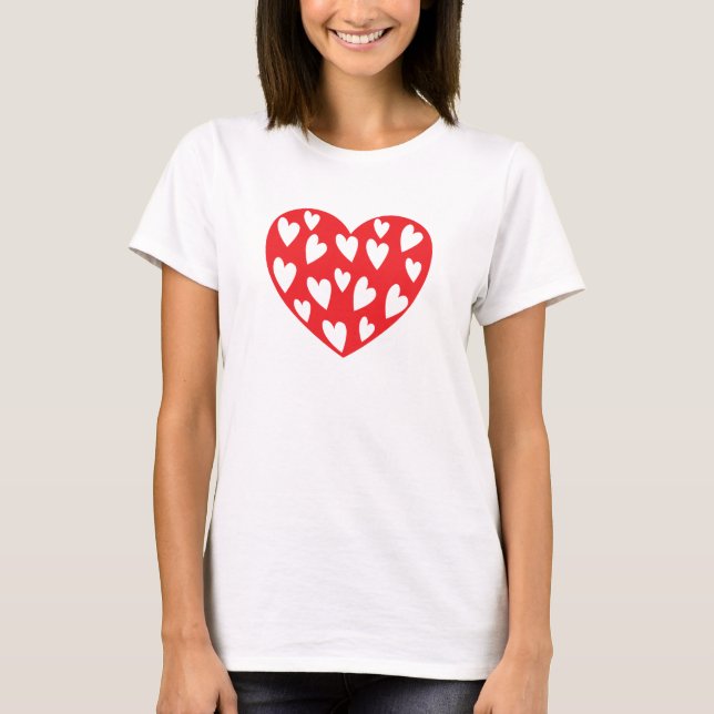 T-shirt Coeur d'amour rouge (Devant)