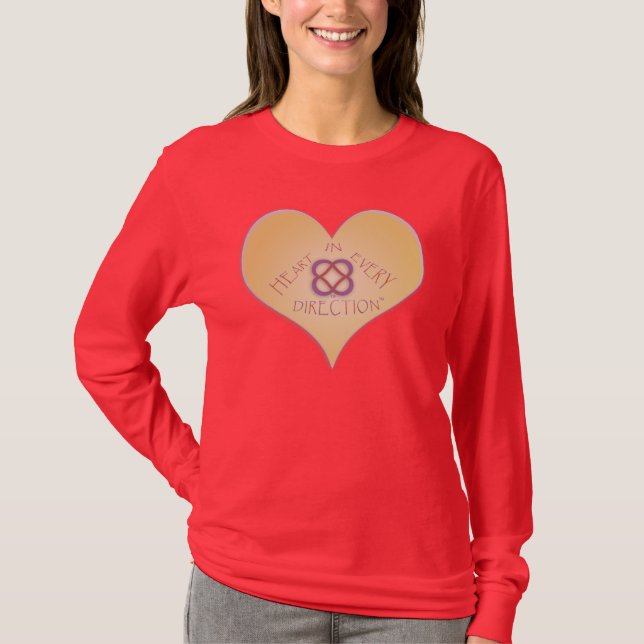 T-shirt Coeur dans chaque Direction-Puissance de Goodnes (Devant)