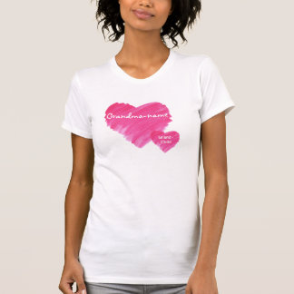 T-shirt Coeur d'aquarelle - personnalisable