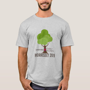 T-shirt Coeur d'arbre de réunion familial personnalisé