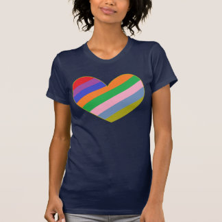T-shirt Coeur d'arc-en-ciel
