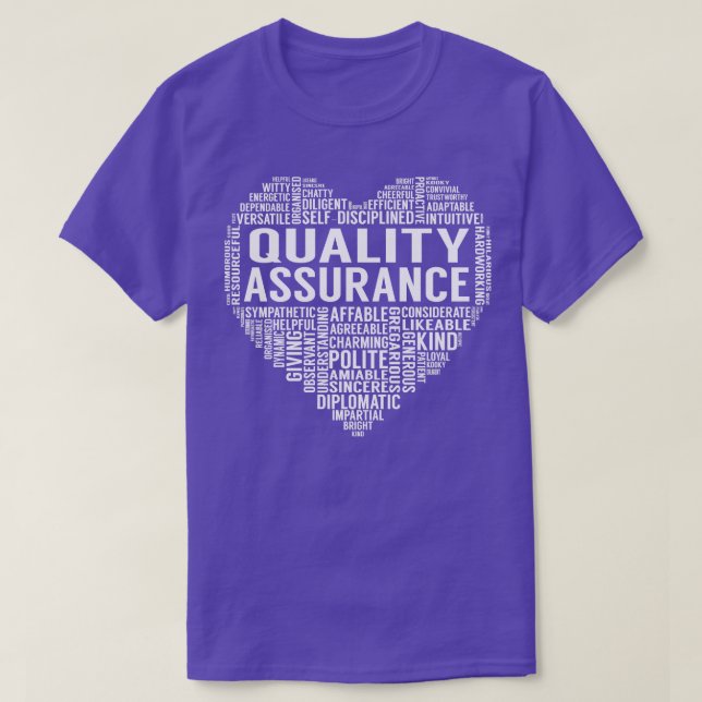 T-shirt Coeur d'assurance de la qualité (Design devant)