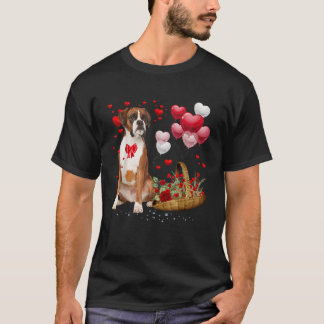 T-shirt Coeur de ballon de chien de boîte mignonne Valenti
