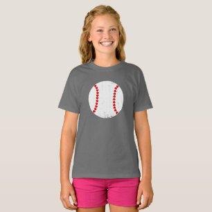 T-shirt Coeur de baseball couture simple design