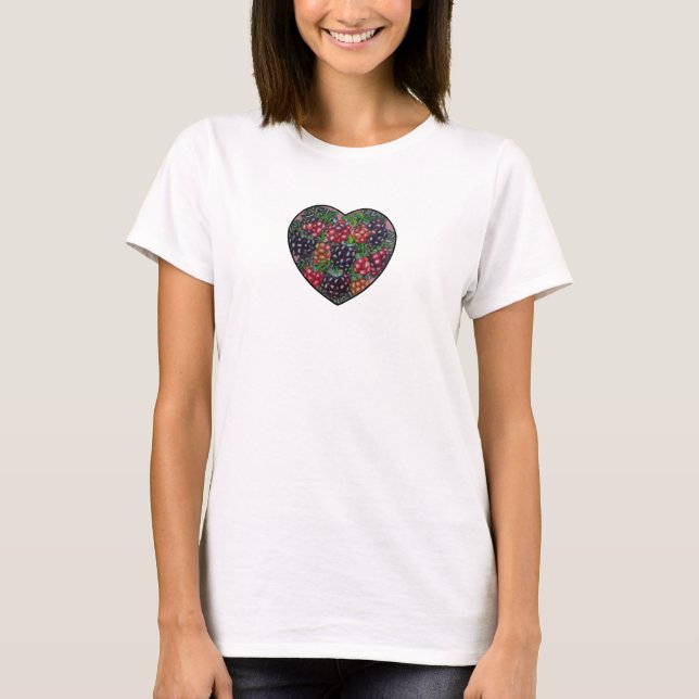 T-shirt Coeur de Blackberry (Devant)