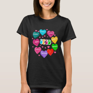 T-shirt Cœur de bonbon rétro Professeur d'éducation spécia