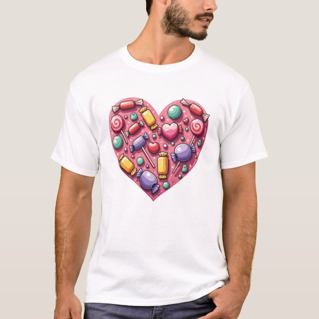 T-shirt Coeur de bonbons (Devant)