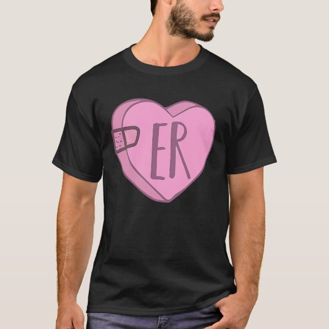 T-shirt Coeur de bonbons pour les valentines pour la journ (Devant)