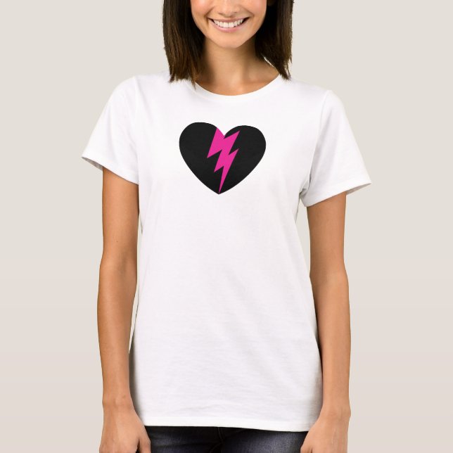 T-shirt Coeur de boulon de foudre (Devant)