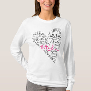 T-shirt Coeur de cancer du sein