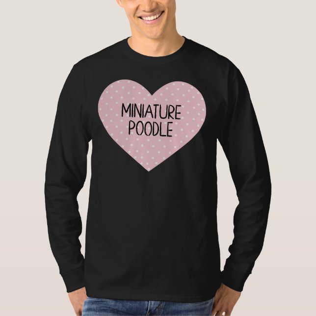 T-shirt Coeur de caniche miniature (Devant)