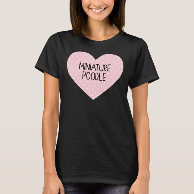 T-shirt Coeur de caniche miniature (Devant)