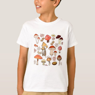 T-shirt Coeur de champignons, Champignons rétro, Vintage d