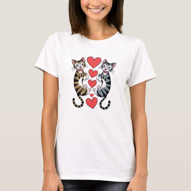 T-shirt Cœur de chat (Devant)