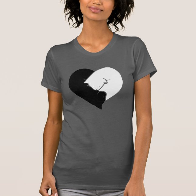 T-shirt Coeur de chat (Devant)
