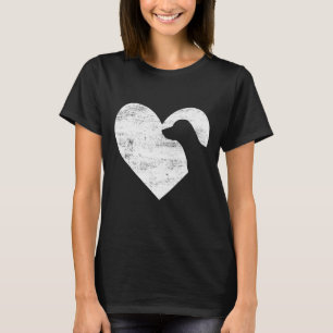 T-shirt Coeur de chien de Dalmatie rétro Saint-Valentin Am