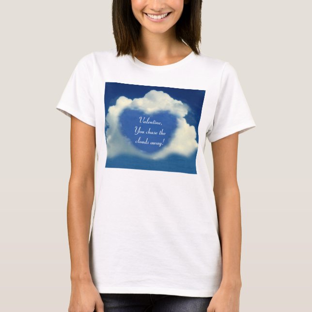 T-shirt Coeur de ciel de Valentine (Devant)